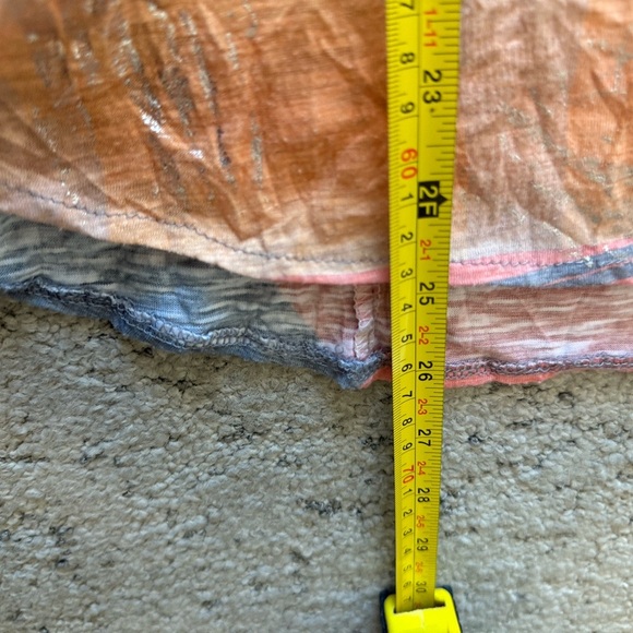 David Cline S EUC Orange Gray Cream Button Down Shirt- silver accents cotton - Picture 13 of 15